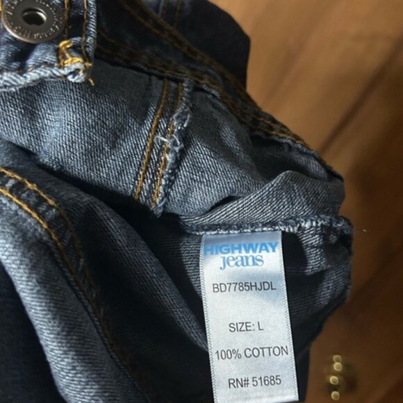 Distressed Highway Jeans Blue Jean Jacket 100% cotton - Picture 6 of 7